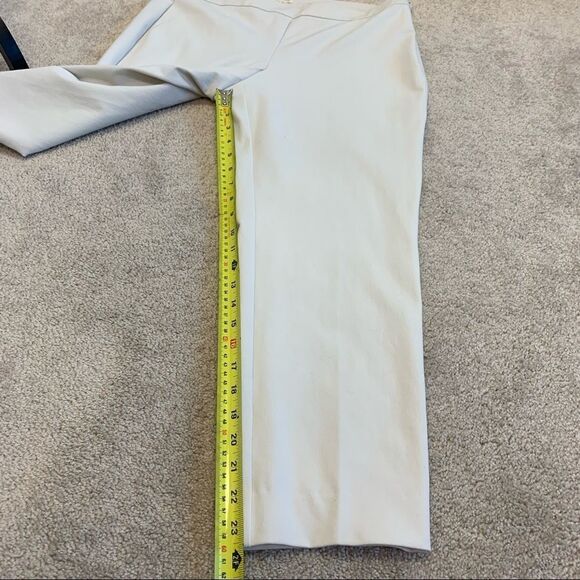 𝅺EILEEN Fisher Ivory cream Organic Cotton Stretch Slim Capri Pants Sz M - Picture 12 of 14